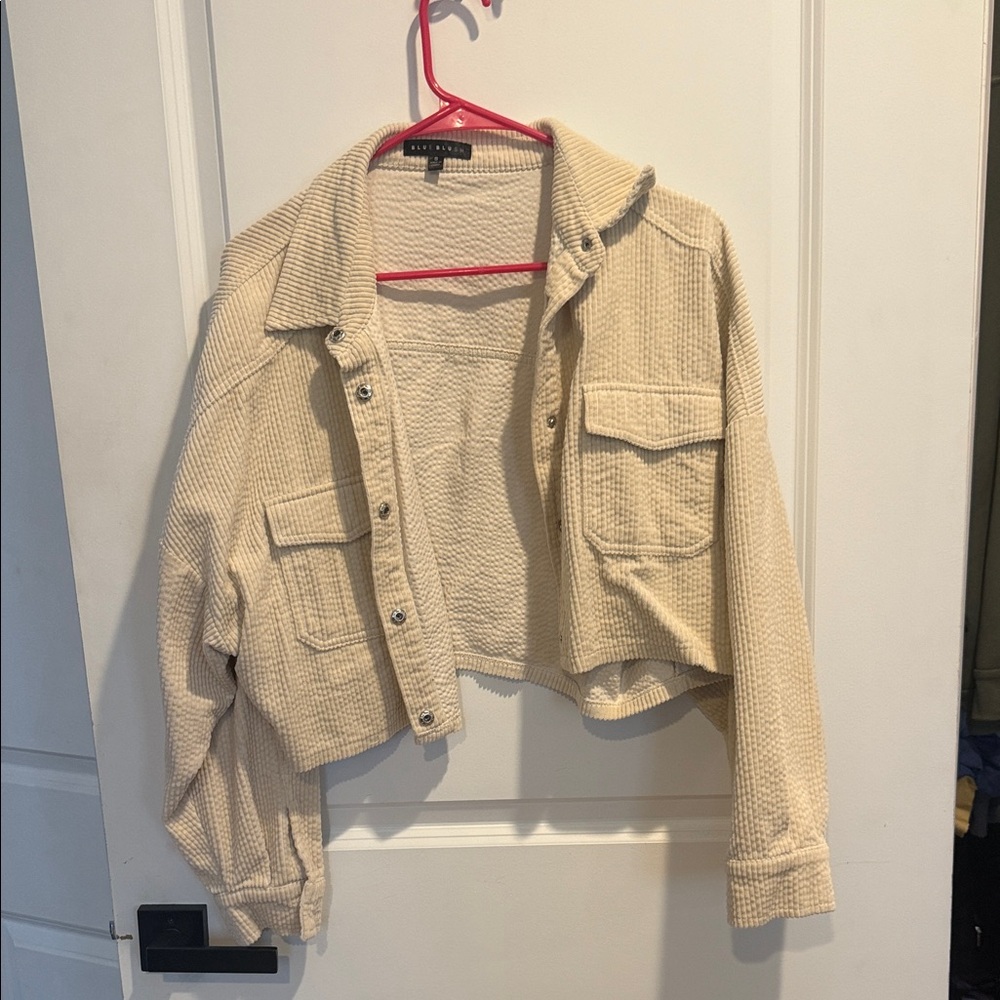 Cream Cropped Jacket